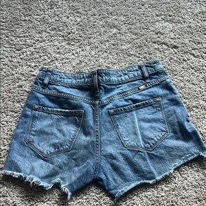 High rise cutoff Jean Shorts